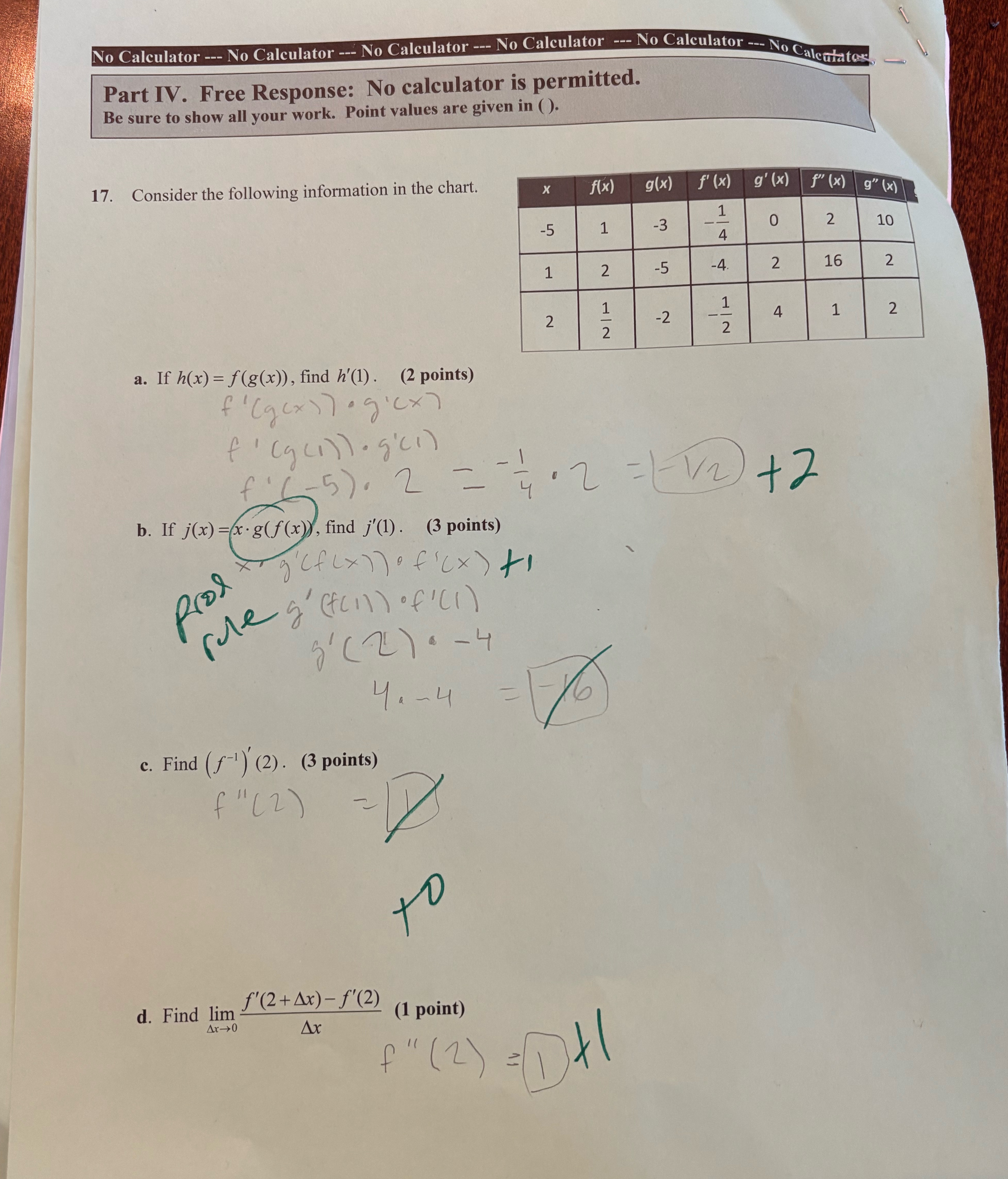 No Calculator --- No Calculator --- No Calculator