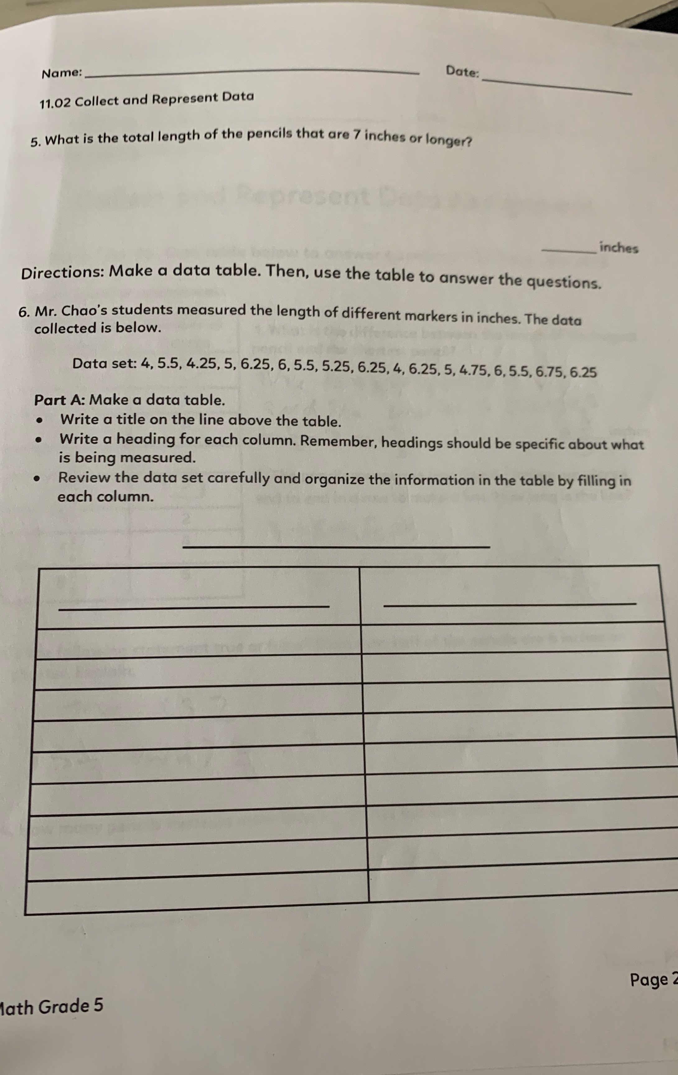 Please help me answer this and show your work