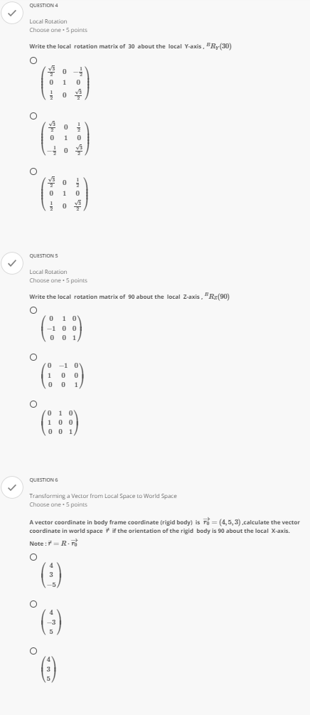 QUESTION 1 Quadratic Equation Choose one . 5
