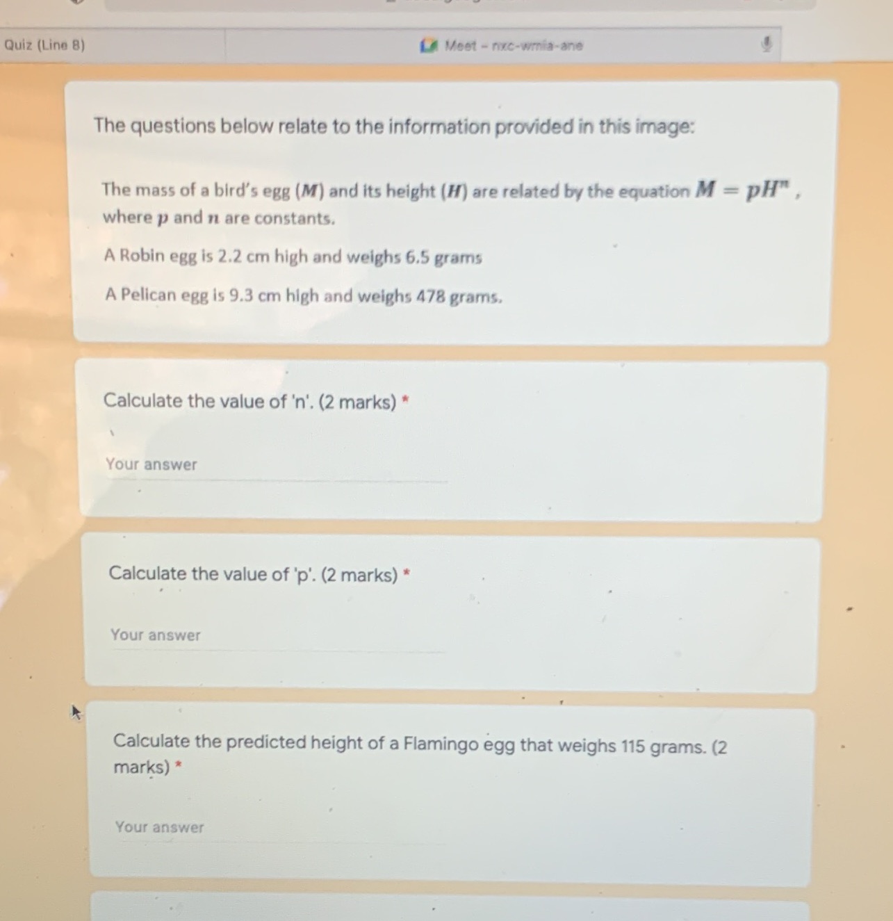 Quiz (Line 8) LA Meet - rixc-wria-ane The