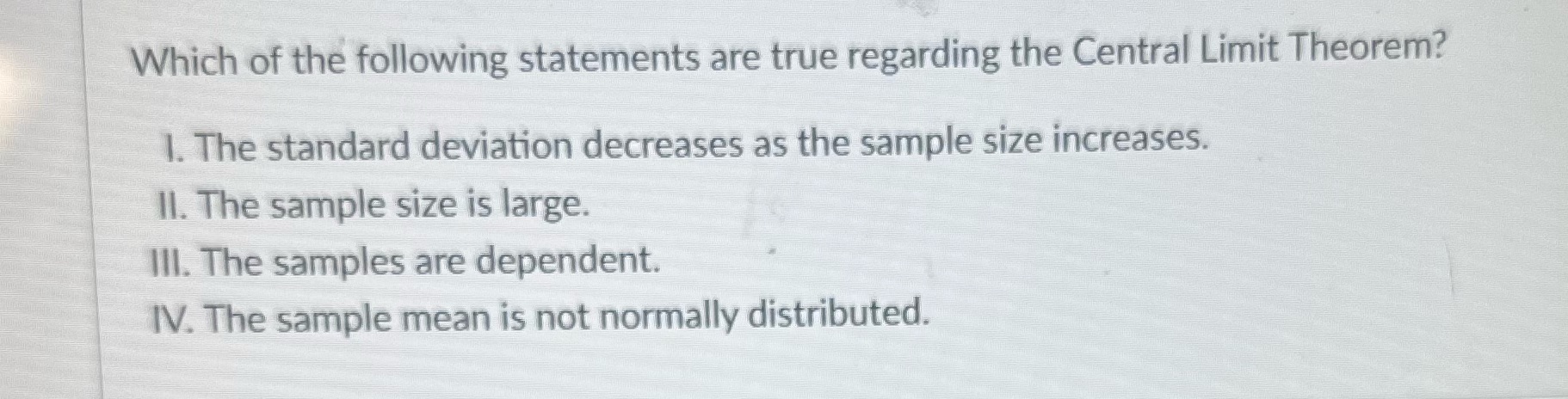 Which of the following statements are true