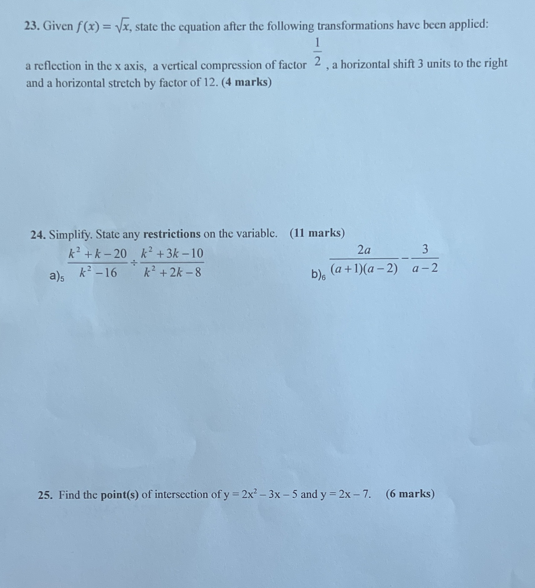 Please help me with 20, 21, 22. Thank you in