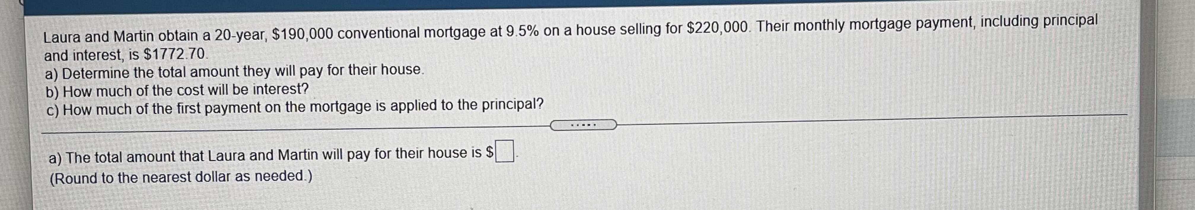 Laura and Martin Obtain a 20-year, $190,000
