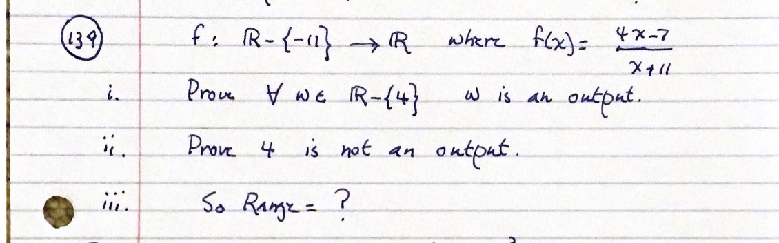 139 f. RR- (- 11 - R where fix) = 4x - 7 X + 1 1