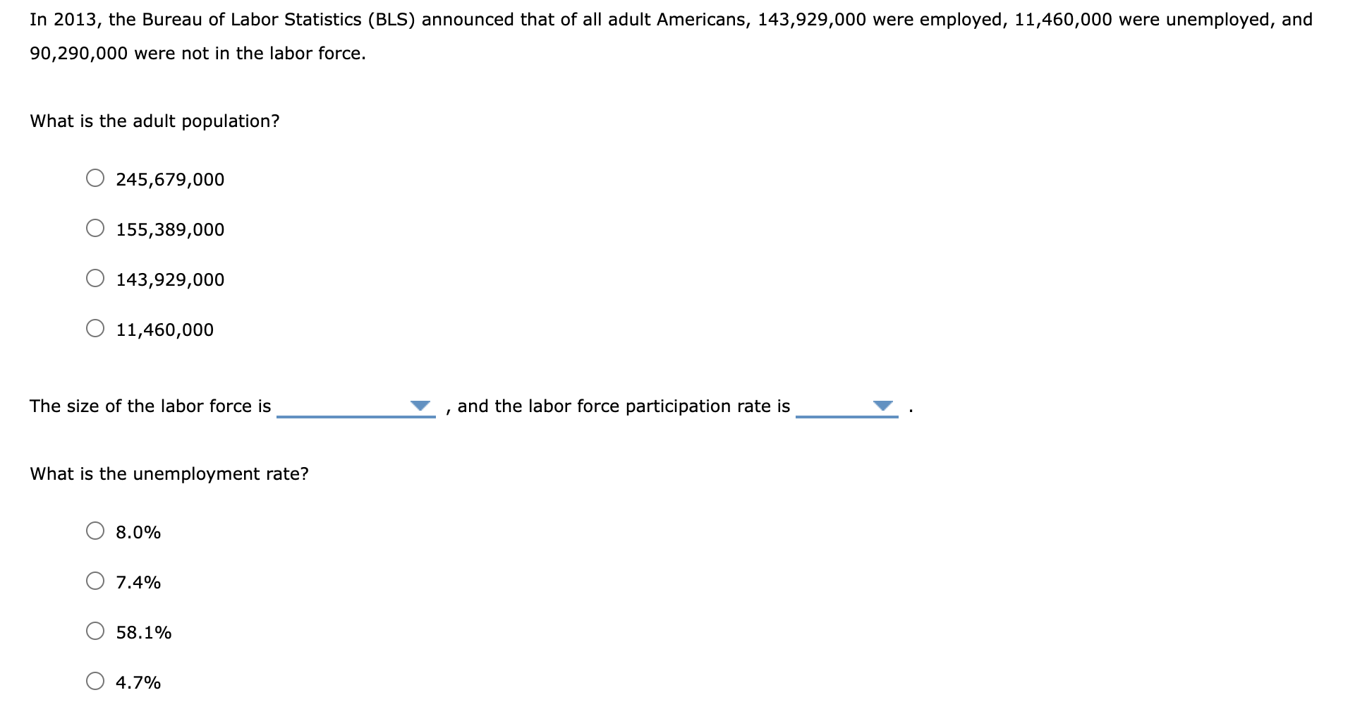 In 2013, the Bureau of Labor Statistics (BLS)