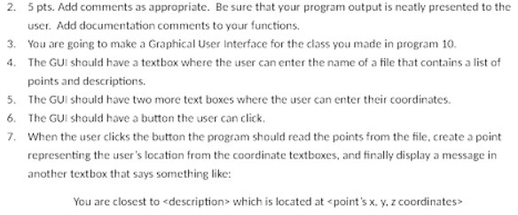 2. 5 pts. Add comments as appropriate. Be sure
