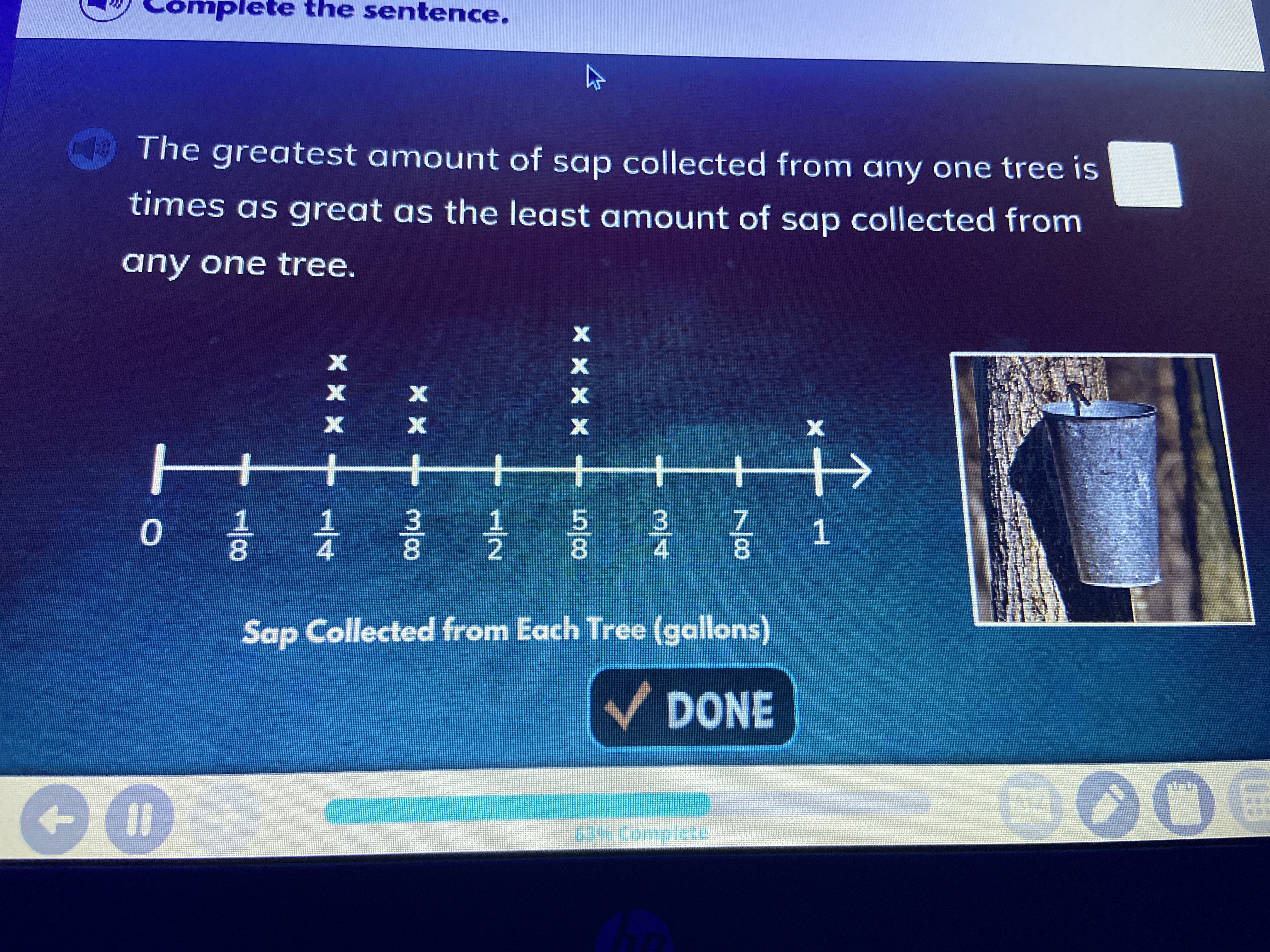 the greatest amount of sap collected from any one