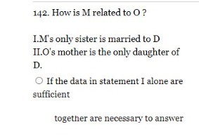 142. How is M related to O ? I.M's only