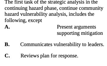 The first task of the strategic analysis in the