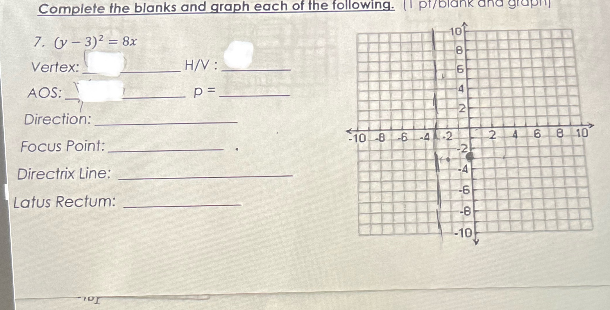 I need help with this equation Complete the