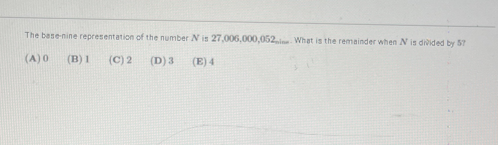 Please answer as soon as possible The base nine