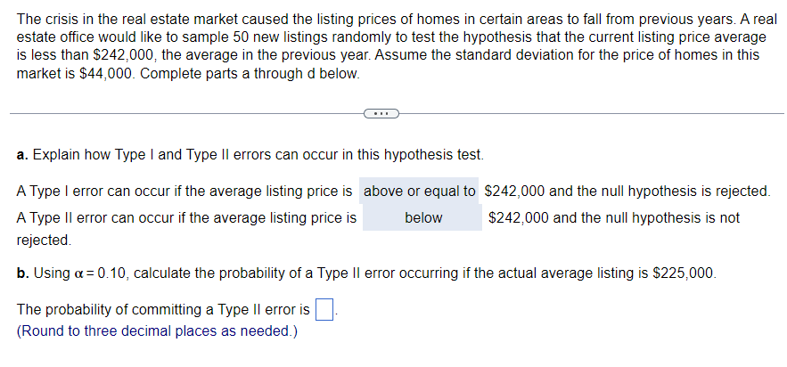 The crisis in the real estate market caused the