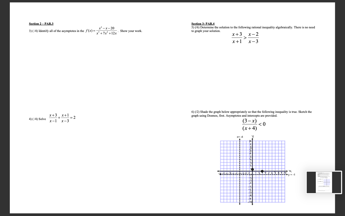 Section 2 - PAR.3 Section 3: PAR.4 3) ( /4)