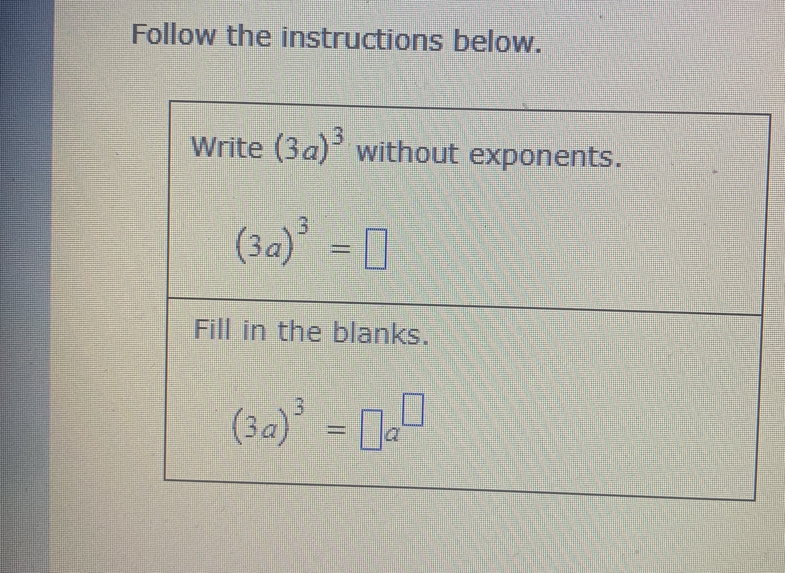 I can't type this one in Follow the instructions