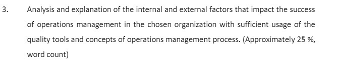 3. Analysis and explanation of the internal and