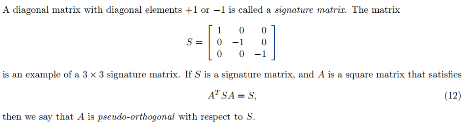 A diagonal matrix with diagonal elements +1 or 1