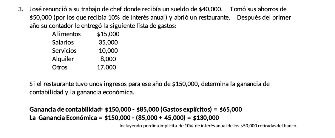 3. Jose renuncio a su trabajo de chef donde