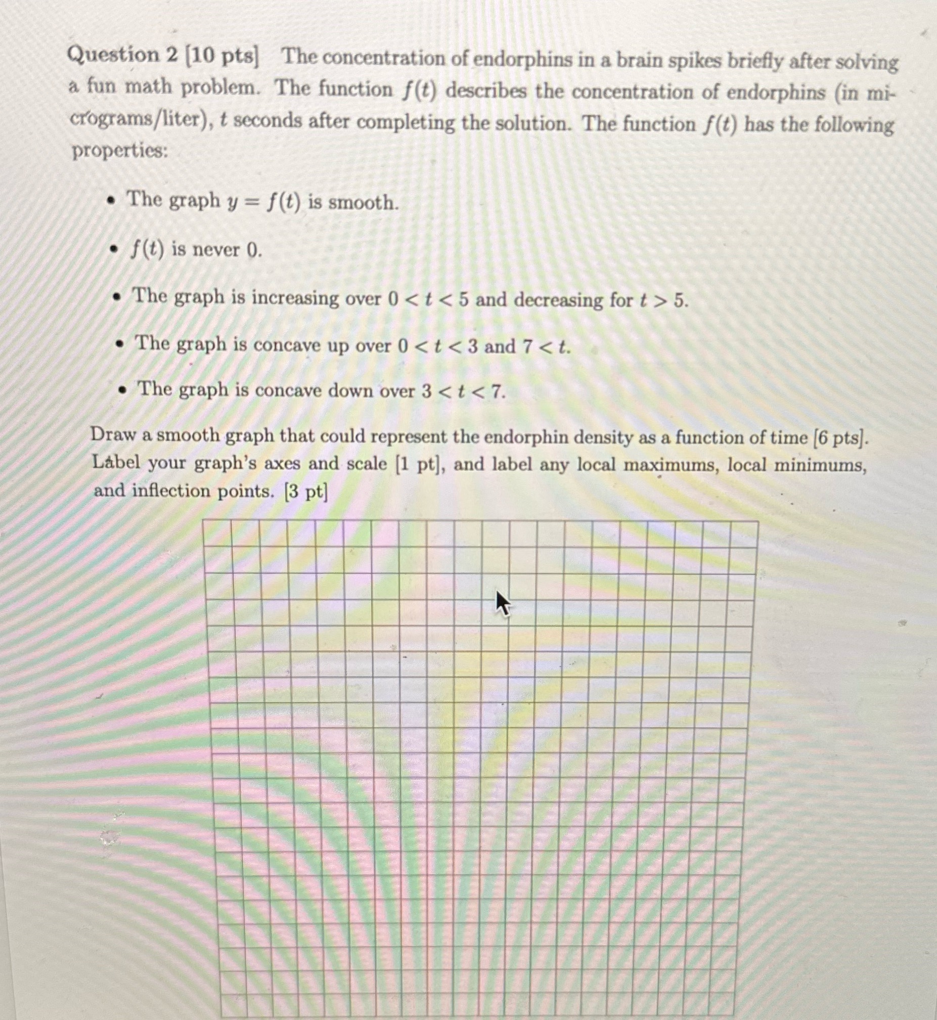 Question 2 [10 pts] The concentration of