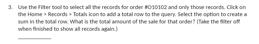 3. Use the Filter tool to select all the records