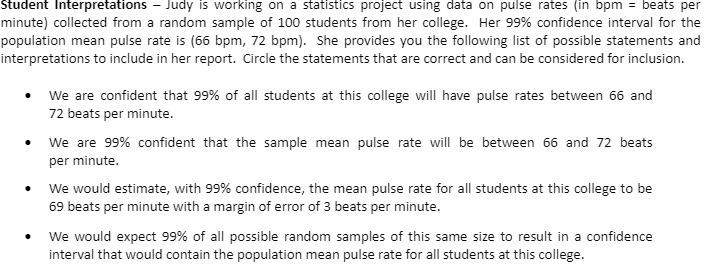 Student Interpretations - Judy is working on a