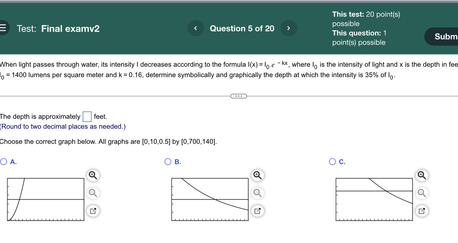 #5 This test: 20 point(s) E Test: Final examv2 <