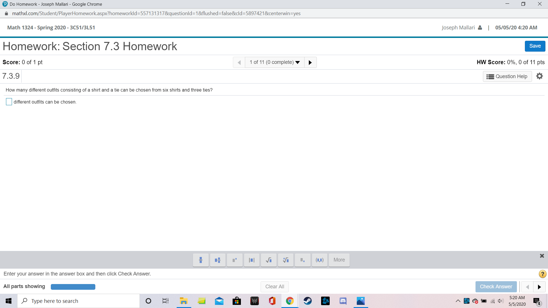 Solve the following problems. Do Homework -