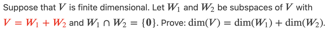 Suppose that V is finite dimensional. Let 1er and