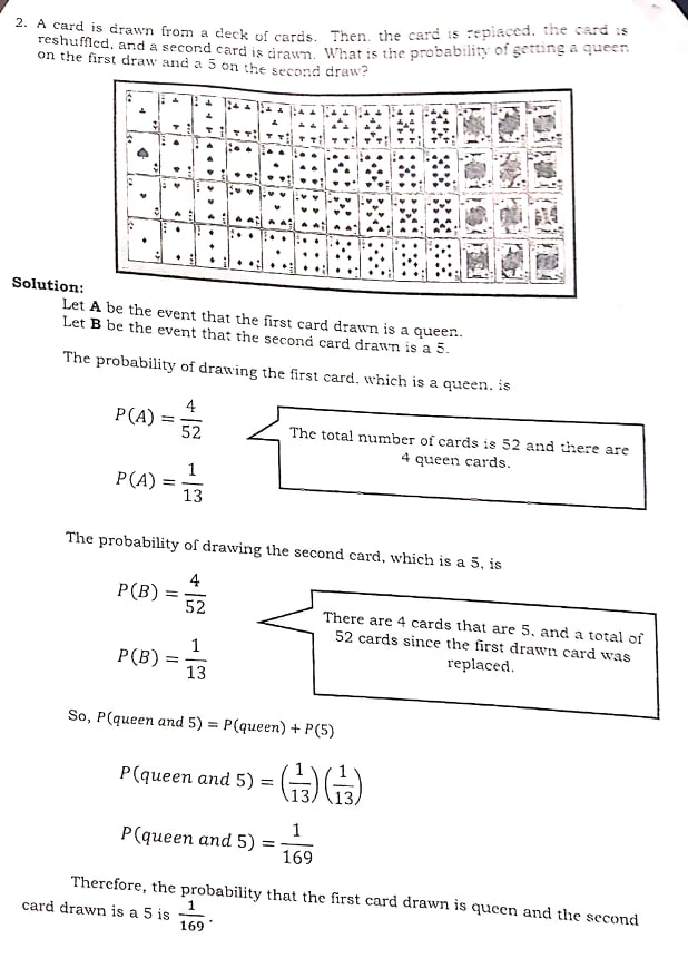 Topic: Probability of Dependent and Independent