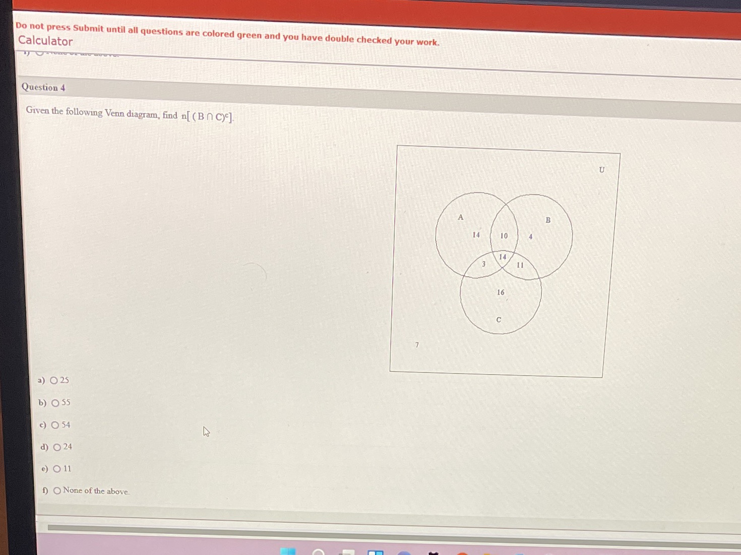 Do not press Submit until all questions are