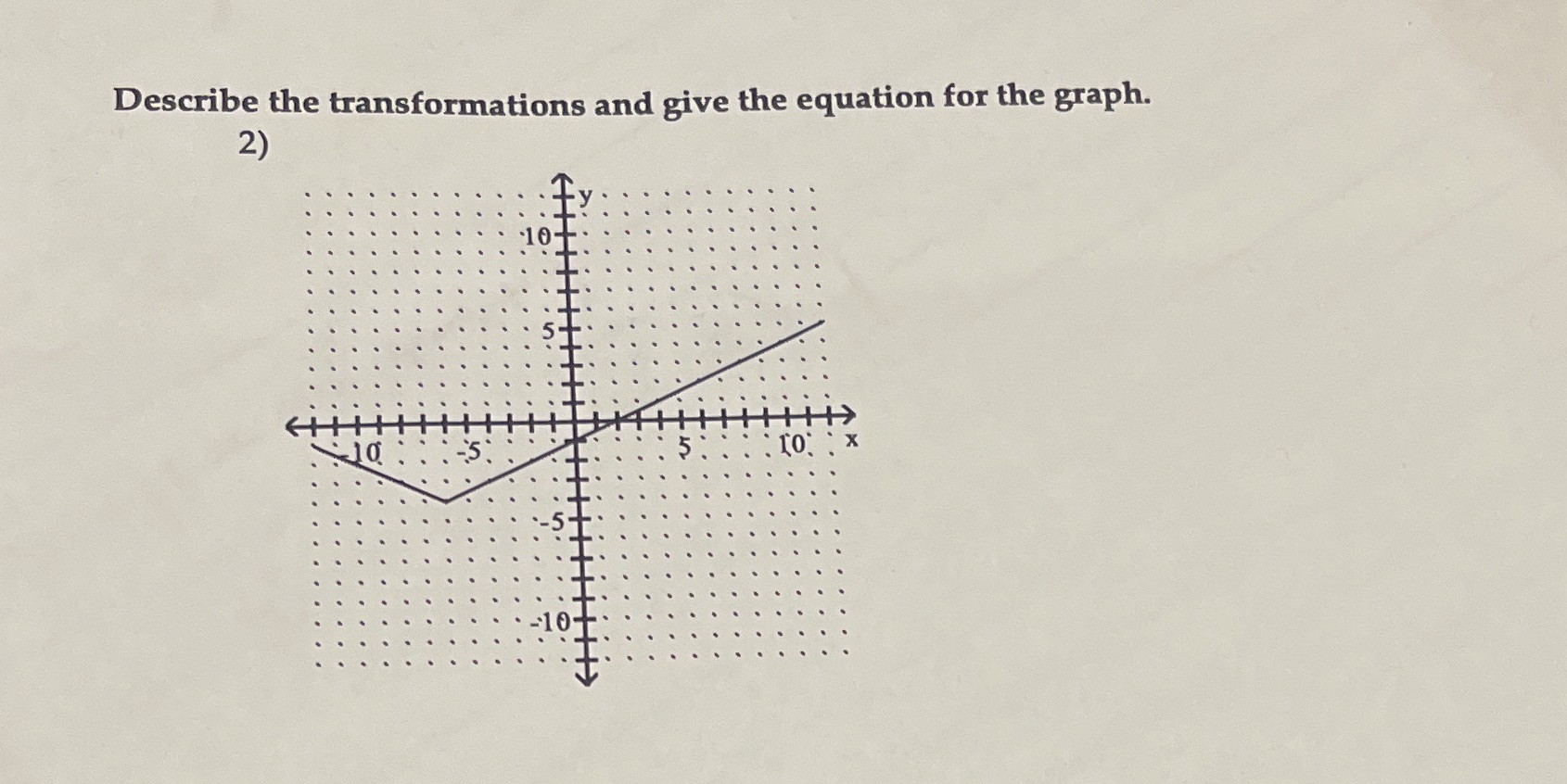Describe the transformations and give the