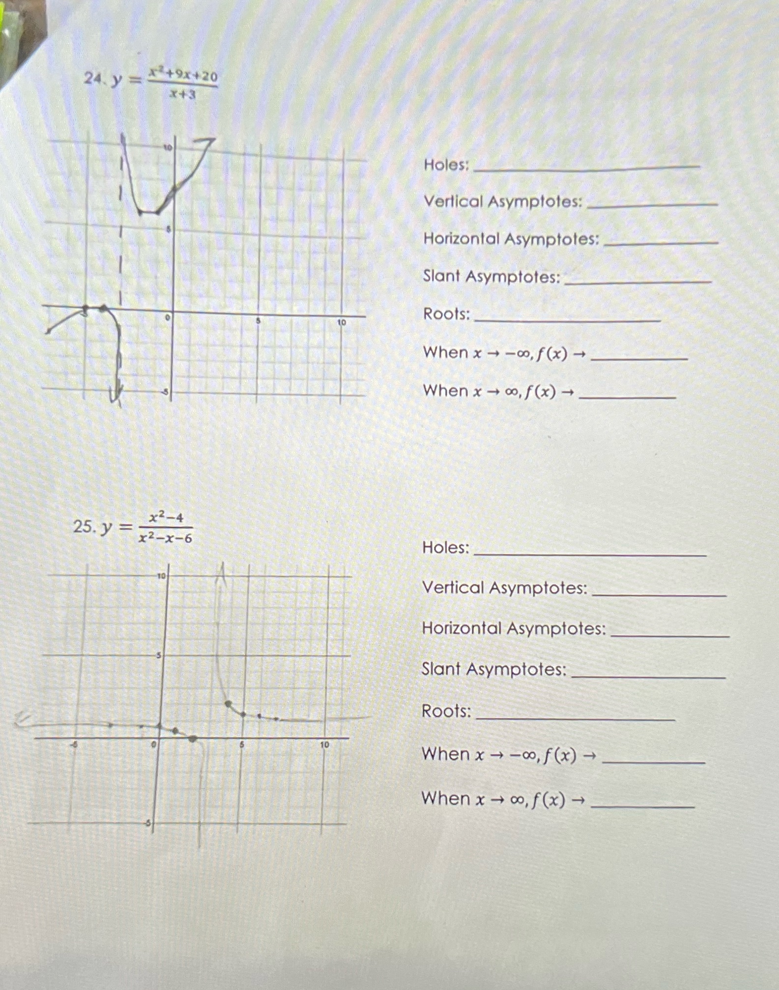 I need help with mainly the top equation/problems