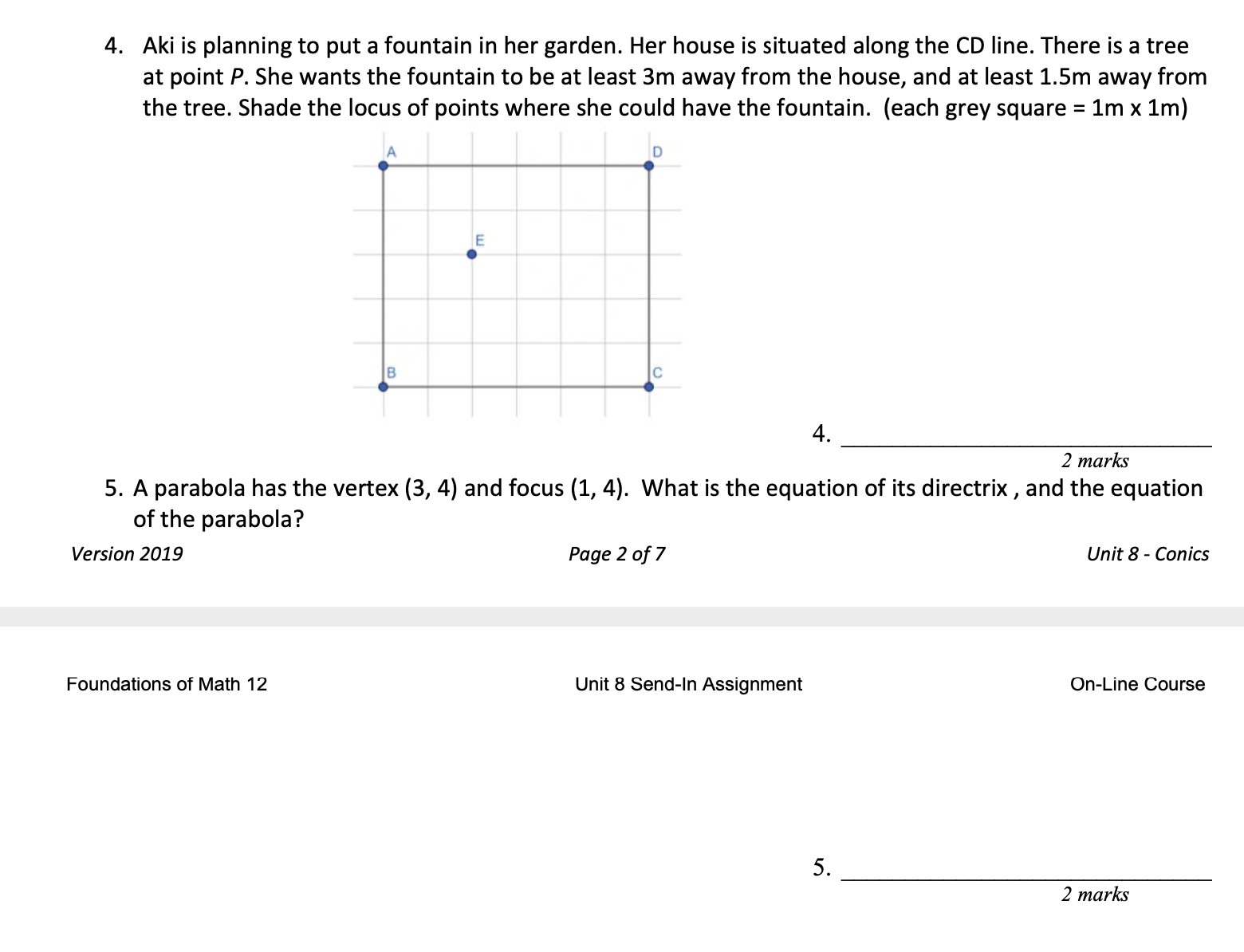 Hello this is for foundations of math 12, need