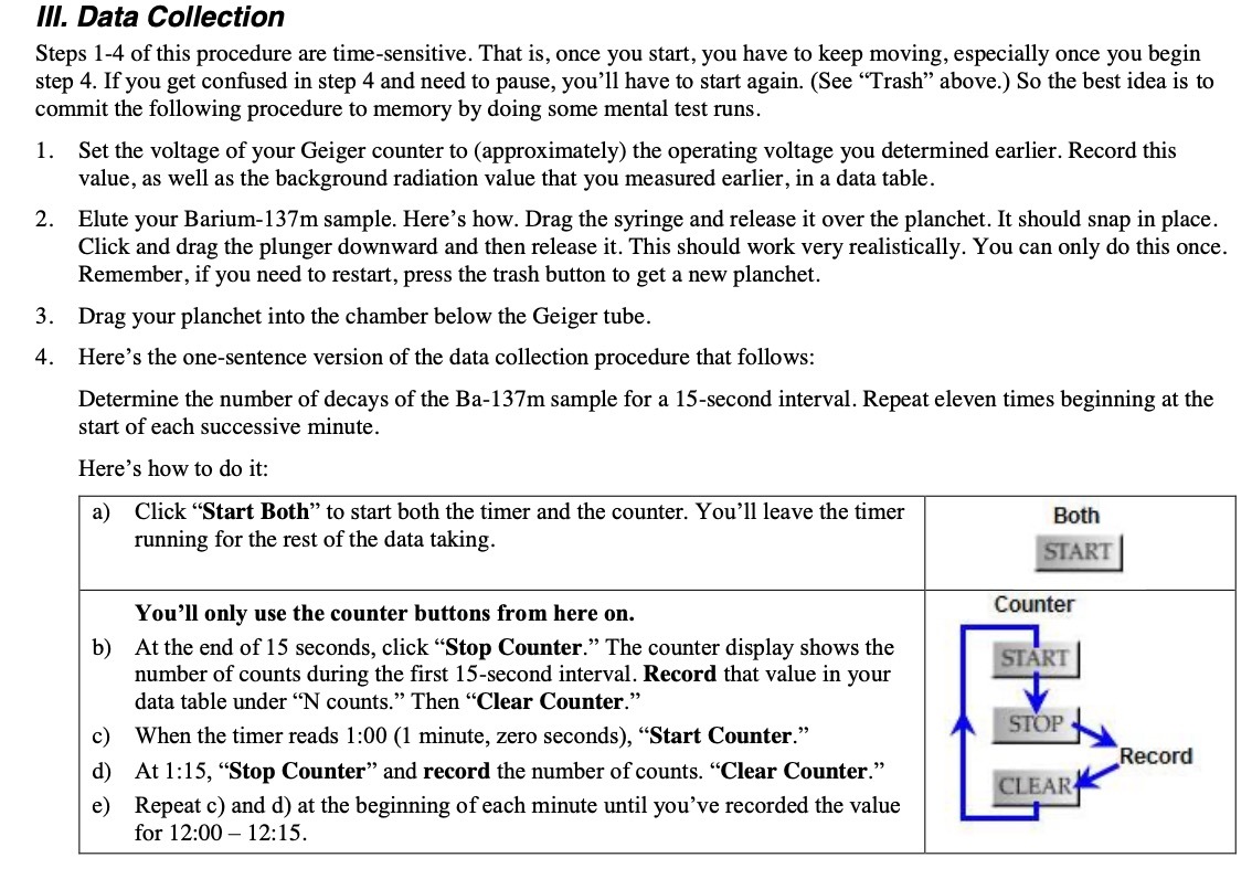 m. Data Collection Steps 1-4 of this procedure