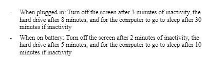 - When plugged in: Turn off the screen after 3
