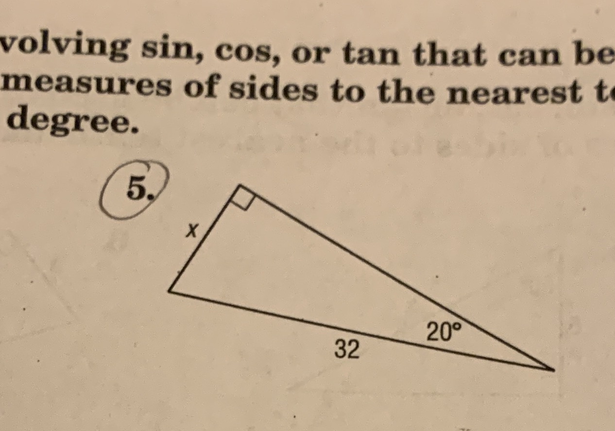 volving sin, cos, or tan that can be measures of