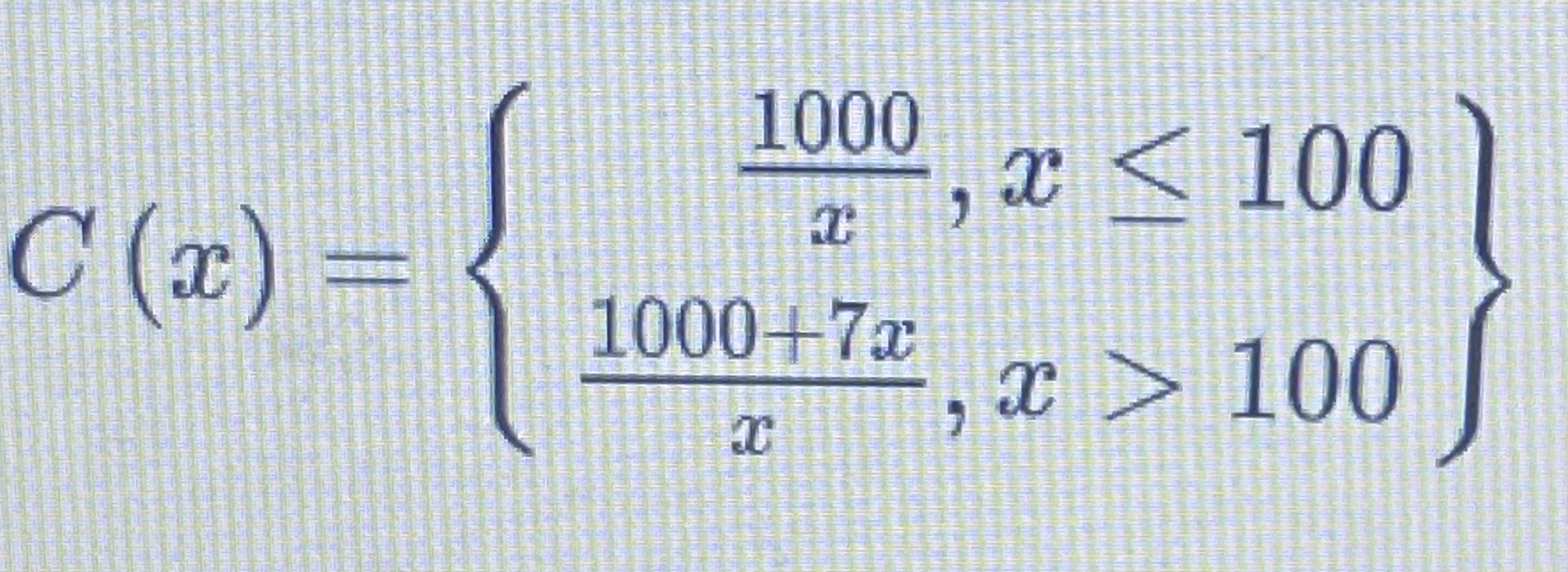 1) What is the intersection of the 2 functions