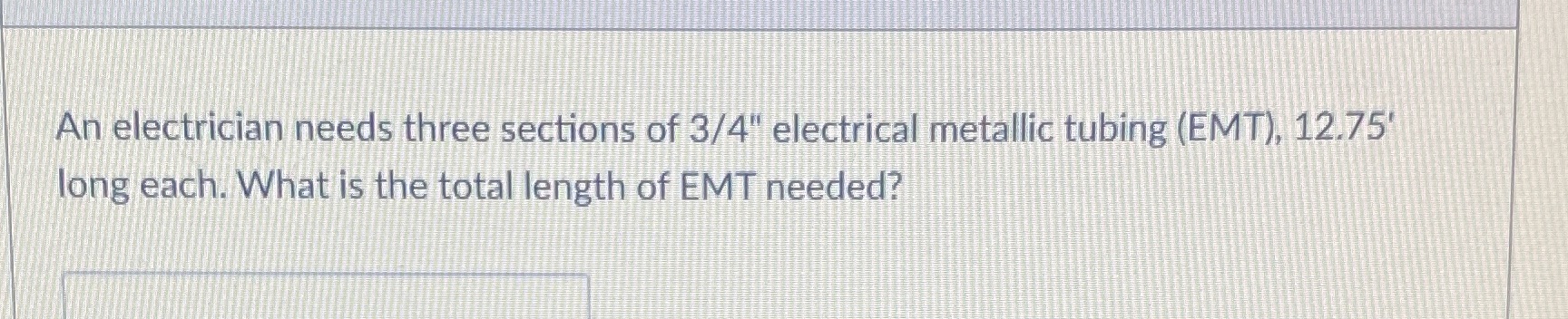 Do anyone know the answer? An electrician needs