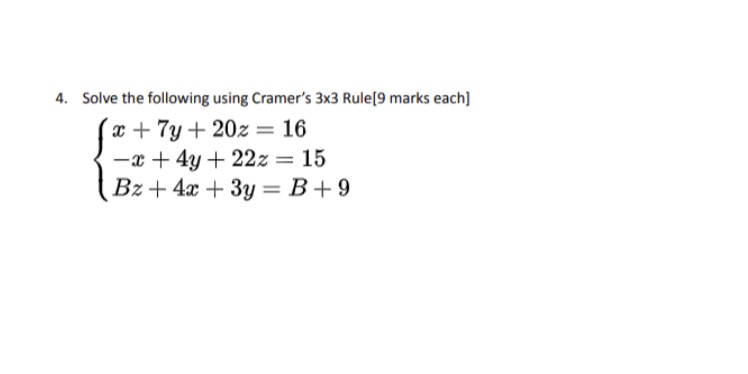 B=3 ,x=3, y= 4 ,z=0 \f