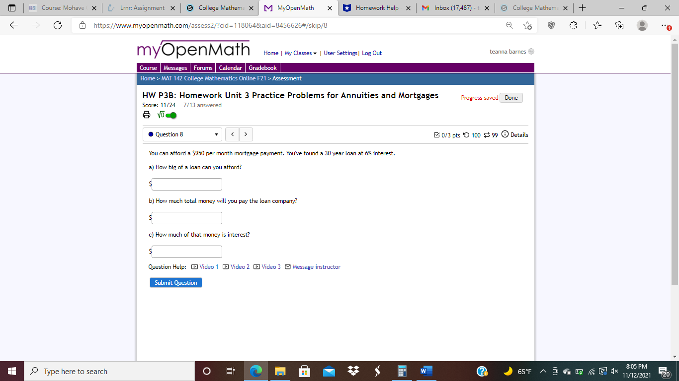 Course: Mohave ( X | Line: Assignment X & College