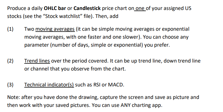 Produce a daily OHLC bar or Candlestick price