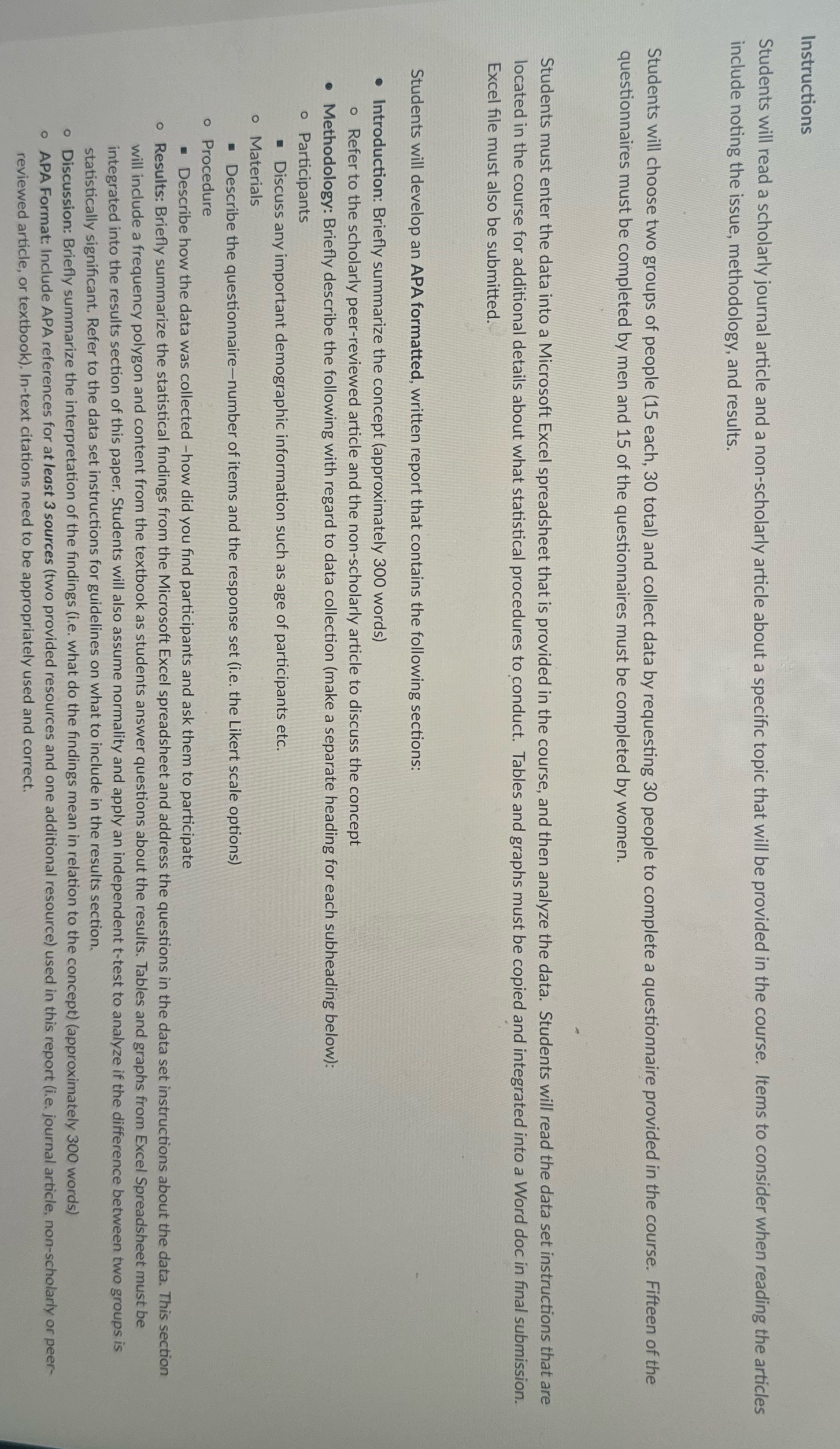 Instructions Students will read a scholarly