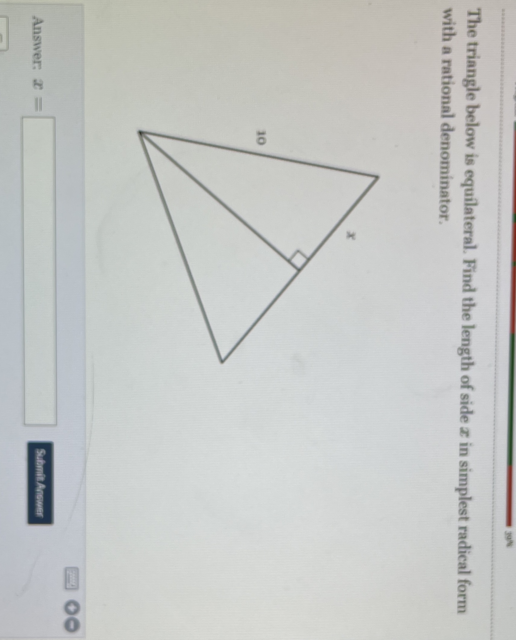 Geometry-30/60/90 review and skill practice The