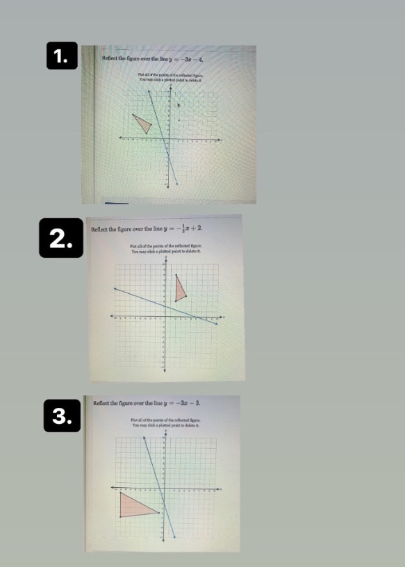 Please write the coordinates of the new reflected