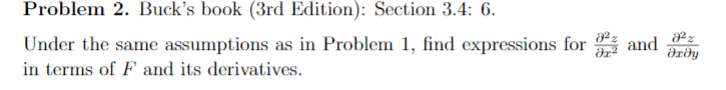 Problem 2. Buck's book (3rd Edition):