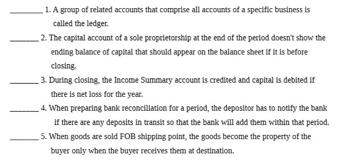 1. A group of related accounts that comprise all