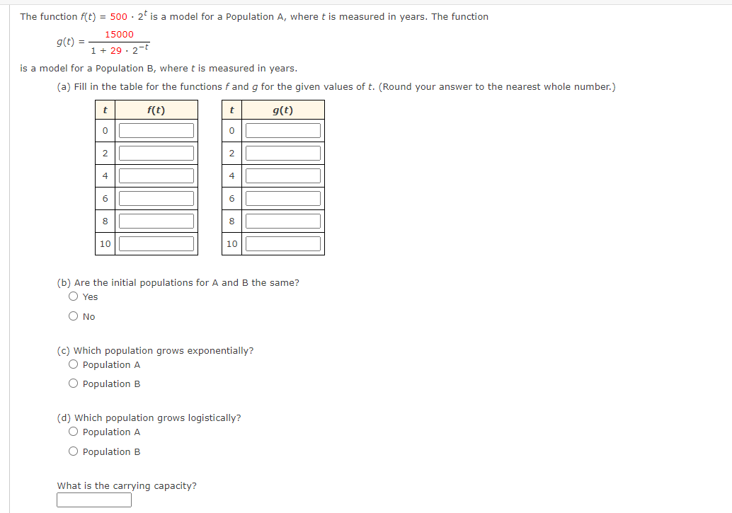 The function Ht] 2 500 - 2t is a model for a