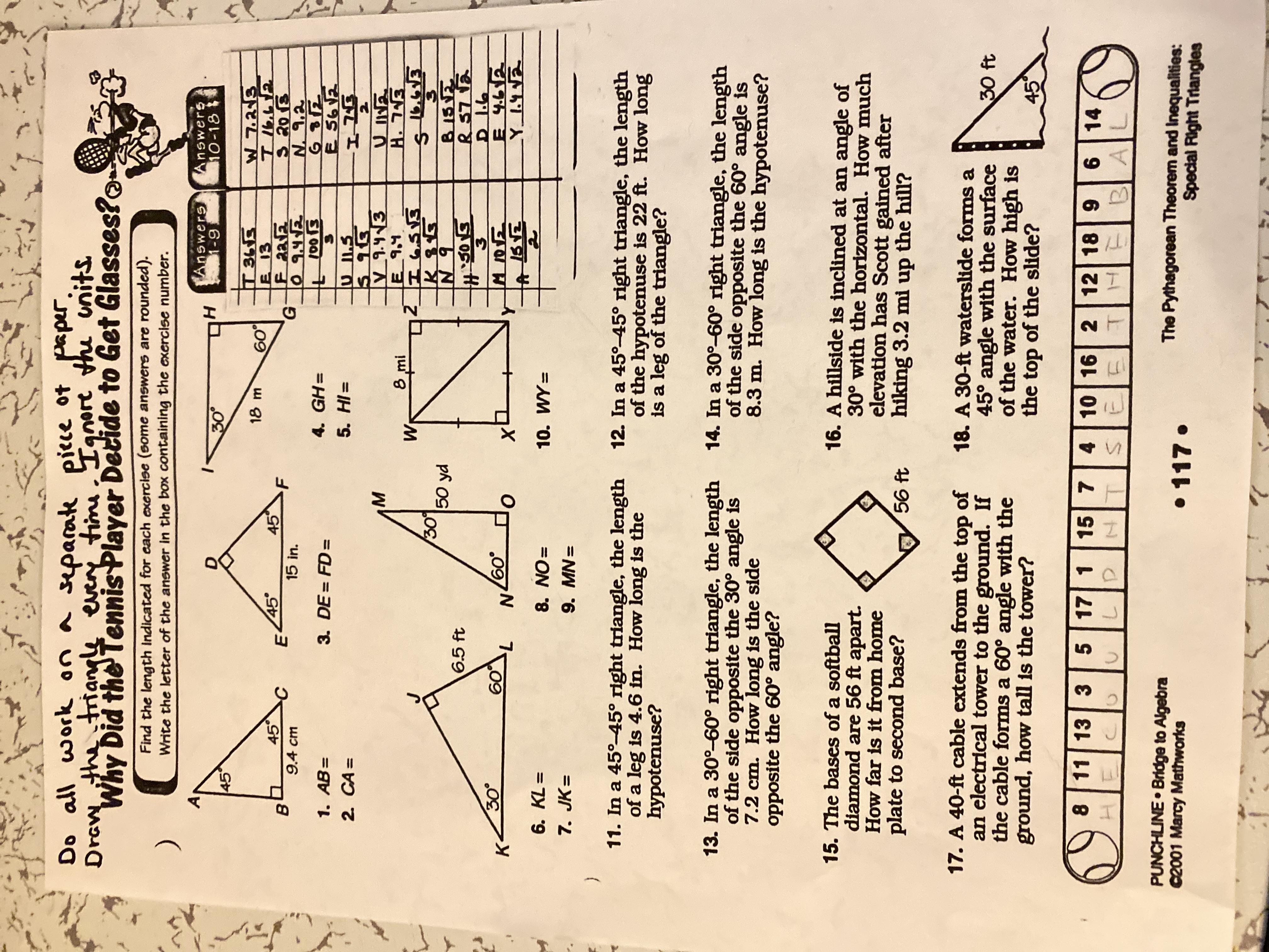 Do all work on a separate piece of paper. Draw