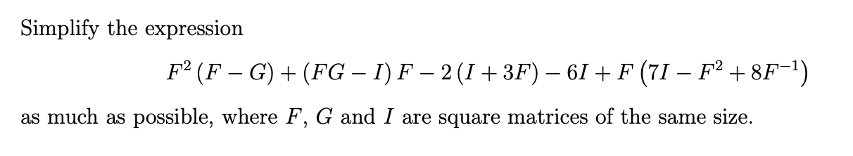 Simplify the expression