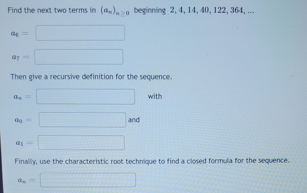 please answer all parts of the question Find the