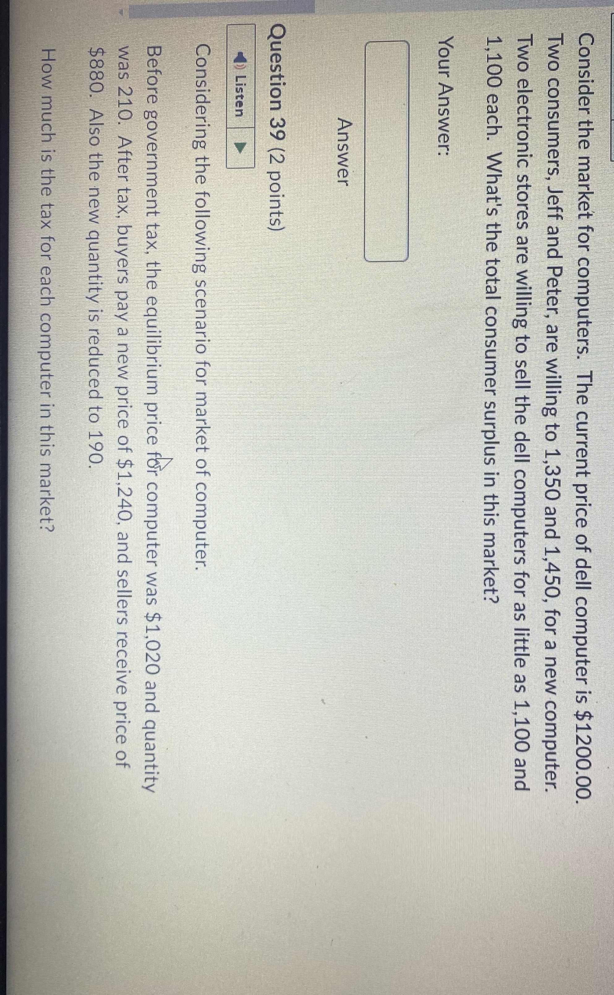 Help with both pleaseeee asap Consider the market